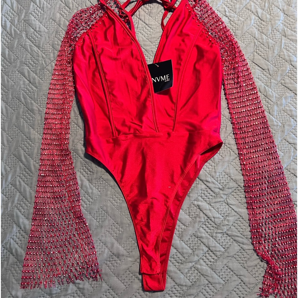 Red bodysuit